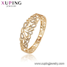 52166 xuping 18K gold color environmental copper fashion big bangles